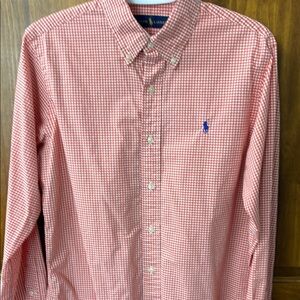 Ralph Lauren Men's Red Checkered Shirt Fall